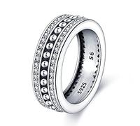 KUNSIR 925 anillos de plata de ley para mujeres Zirconia cúbde color anillos de declaración apilables para mujeres R1