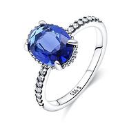 KUNSIR 925 anillos de plata de ley para mujeres Zirconia cúbde color anillos de declaración apilables para mujeres R1