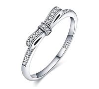 KUNSIR 925 anillos de plata de ley para mujeres Zirconia cúbde color anillos de declaración apilables para mujeres R1