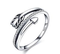 KUNSIR 925 anillos de plata de ley para mujeres Zirconia cúbde color anillos de declaración apilables para mujeres R1