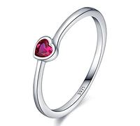 KUNSIR 925 anillos de plata de ley para mujeres Zirconia cúbde color anillos de declaración apilables para mujeres R1