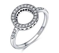 KUNSIR 925 anillos de plata de ley para mujeres Zirconia cúbde color anillos de declaración apilables para mujeres R1