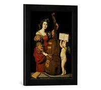 kunst für alle ' - Fotografía enmarcada de Domenic Hino La Sagrada cäcilie, de impresión handgefertigten imágenes de Marco, 30 x 40 cm, Color Negro Mate