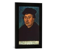 kunst für alle ' - Fotografía enmarcada de Lucas Cranach el Antiguos Bug Copenhague, Retrato/Lucas Cranach d.Ä., de impresión handgefertigten imágenes de Marco, 30 x 40 cm, Color Negro Mate