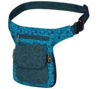 Kunst und Magie Riñonera para cinturón de cintura para festivales Goa, azul, ca. 28 x 18 x 4 cm