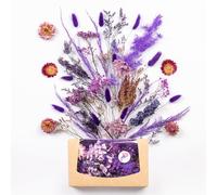 Kunstharz.Art Flores secas Reales y Naturales para Pascua y el día de la Madre. para Manualidades con Resina epoxi, como Juego de Flores secas, decoración del hogar y Accesorios para Boda (Morado)