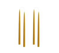 Kunstindustrien® Velas cónicas, fabricadas en Dinamarca, 42 colores disponibles, velas de cena antigoteo y sin humo, velas sólidas de larga duración 15 horas, set de regalo de velas sin perfume, 4