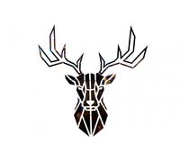KunstLoft® Escultura de pared en metal 'Honorable Deer' 80x77x3cm
