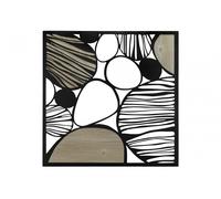 KunstLoft® Escultura de pared en metal 'Portrait of Stones' 78x78x2,5cm