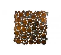 KunstLoft® Escultura de pared en metal 'Reflecting Circles' 78x78x2,5cm