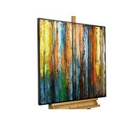 Kunstloft® Extraordinario Escultura de Metal 'Velas parpadeantes' 80x80cm | Decoración XXL Abstracto Multicolor | Cuadro Mural de Arte Moderno Hecho a Mano