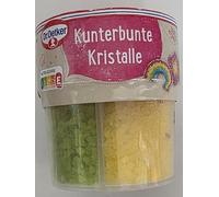Kunterbunte Kristalle - Cristales de colores para deliciosos pasteles, panes y postre caseros para recetas gourmet, compatible con oetker, 100 g
