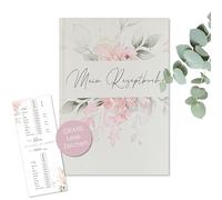 Kunterbuntspecht Libro de recetas para escribir tú mismo, DIY Mis recetas favoritas, libro de cocina, libro de horno, en formato práctico, tapa dura, A5, 14,8 x 21 cm