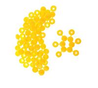 Kuntesetty 100 Piezas Tapas para Bisagras Plásticas Tapones de Agujero Tapas Pequeñas Tapas para Tornillos Diseño Integrado de para Diversas Funciones Us, Amarillo
