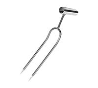 Kuntesetty 2 Piezas Horca de Aflojamiento de Suelo Herramienta Manual Dos Dientes Recubierta en Hierro Mango Ergonómico Compacto Adecuado para Trasplante, 1 Pc