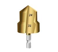 Kuntesetty Accesorios de Broca Avellanadora de Tubería Ppr, Profesional, Versátil para Llave Eléctrica con Vástago Hexagonal de Acero de Aleación de 6,35mm, 24 31