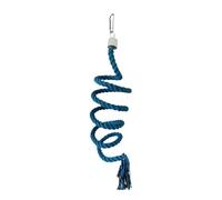 Kuntesetty Bird Spiral Rope Perch para Aves Incluye Cuerda de Algodón Natural Juguete para Escalada Accesorio para Jaula Y Columpio para Mejorar Habilidades, Azul