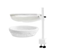 Kuntesetty Cama elevada para Gatos sobre Mesa, Nido con Barra Recta y tapete, fácil instalación y Hamaca, Blanco