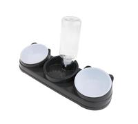 Kuntesetty Comedero Automático 3 en 1 para Gatos con Alimentador Elevado Y Bebedero 500ml Tazones Inclinado 15° Desmontable Fácil Limpieza Material PP Adecuado P, Gris