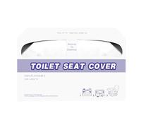 Kuntesetty Cubiertas de Asiento de Inodoro Fundas Universales Protectores Higiénicos Asientos de Papel con Diseño Plegable Y Adecuado para Baños Comerc, 200 Hojas