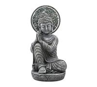 Kuntesetty Estatua de Buda con Luz Solar, Figura Decorativa de Resina para Jardín Y Oficina