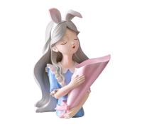 Kuntesetty Estatua de Niña, Adorno Moderno para Tu Hogar, Florero Azul, Individual