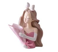 Kuntesetty Estatua de Niña, Adorno Moderno para Tu Hogar, Florero Rosa, Individual