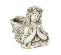 Kuntesetty Figura de Maceta de Hadas Miniatura Contenedor de Plantas de Resina Tallada con Detalles Realistas Adecuado para Decoración de Hogar Regalo, B