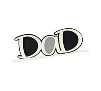 Kuntesetty Marco de Fotos Letras Papa con Base Acrílica para Exhibir Imágenes Portarretratos y Porta Clips Fotográficos Adecuado para Regalos Festivos, Blanco, Individual