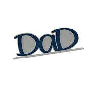 Kuntesetty Marco de Fotos Letras Papa con Base Acrílica para Exhibir Imágenes Portarretratos y Porta Clips Fotográficos Adecuado para Regalos Festivos, Azul, Individual