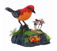 Kuntesetty Pájaro para Niños Muñeco Decorativo Electrónico Cantor de Plástico al Sonido Movimiento Natural Adecuado para Niños Habitación Escritorio, Hl510b