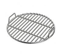 Kuntesetty Parrilla de Barbacoa Circular de Acero Inoxidable con Marco de 6 Mm Barras de 5 Mm Manijas Laterales y Soporte Estable Adecuada para Parrilladas, 33 Cm