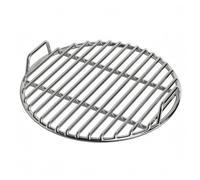 Kuntesetty Parrilla de Barbacoa Circular de Acero Inoxidable con Marco de 6 Mm Barras de 5 Mm Manijas Laterales y Soporte Estable Adecuada para Parrilladas, 35 Cm