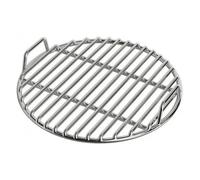 Kuntesetty Parrilla de Barbacoa Circular de Acero Inoxidable con Marco de 6 Mm Barras de 5 Mm Manijas Laterales y Soporte Estable Adecuada para Parrilladas, 45 Cm