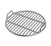 Kuntesetty Parrilla de Barbacoa Circular de Acero Inoxidable con Marco de 6 Mm Barras de 5 Mm Manijas Laterales y Soporte Estable Adecuada para Parrilladas, 30 Cm
