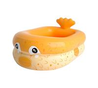 Kuntesetty Piscina Inflable de Juegos Piscina Hinchable Familiar Piscina Infantil PVC Grueso Diseño Divertido Adecuada para Jardines Interiores Exteriores Centro, 140 Cm Naranja