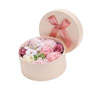 Kuntesetty Ramo de Flores de Jabón Surtido Decorativo con Pétalos Fragantes para Baño Regalo Adecuado para Aniversario Cumpleaños Fiesta Hogar, Rosa, Individual