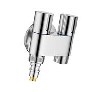 Kuntesetty Válvula Automática de Cierre para Grifo de Lavadora Válvula Mural de Aleación Metálica Diseño Compacto de Salida Universal Adecuada para, estilo B