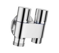 Kuntesetty Válvula Automática de Cierre para Grifo de Lavadora Válvula Mural de Aleación Metálica Diseño Compacto de Salida Universal Adecuada para, estilo C