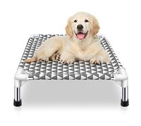 Kuntrust Cama elevada para Perros al Aire Libre, Cuna elevada actualizada para Mascotas, Cama elevada para Cachorros para Mascotas pequeñas, Cama elevada Duradera para Interiores con Patas de Goma