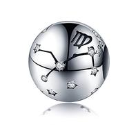 KUNVONIC Charms Abalorios Colgante para mujer Cumpleaños de 12 Signos del Zodiaco, plata de ley 925, compatible con pulseras y collares Pandora, compatible con pulseras europeas para mujeres y niñas