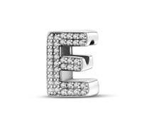 KUNVONIC Letra Charms Abalorios A-Z Alfabeto Colgante para mujer, plata de ley 925, compatible con pulseras y collares Pandora, compatible con pulseras europeas para mujeres y niñas