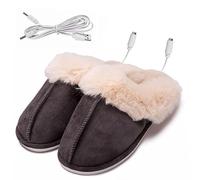 Kunyeah USB Calienta Zapatillas Calienta Pies Cargador Eléctrico Calefacción Zapatillas Invierno Caliente Felpa Zapatillas para Mujeres Hombres