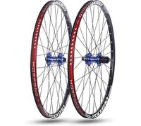 KUNYOS 24 Inch/26 Inch/27.5 Inch/29 Inch Mountain Bike Wheelset Aluminium Thru Axle Front and Rear Wheels 32H Disc Brake Hubs for 7-11-Speed Cassette,Azul,27.5inch