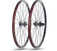 KUNYOS 24 Inch/26 Inch/27.5 Inch/29 Inch Mountain Bike Wheelset Aluminium Thru Axle Front and Rear Wheels 32H Disc Brake Hubs for 7-11-Speed Cassette,Colourful,26inch