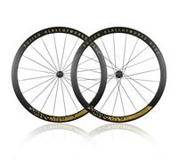 KUNYOS 30/40/50Mm Aros Bicicleta 700C Bicicleta De Carretera Juego De Ruedas Delantera Y Trasera Freno C/V Ruedas De Liberación Rápida En Aluminio 7~12Velocidad Casete Rodamientos Sellados,Oro,50mm