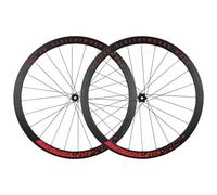 KUNYOS 30/40/50Mm Aros Bicicleta 700C Bicicleta De Carretera Juego De Ruedas Delantera Y Trasera Freno C/V Ruedas De Liberación Rápida En Aluminio 7~12Velocidad Casete Rodamientos Sellados,Rojo,30mm