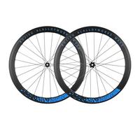 KUNYOS 30/40/50Mm Aros Bicicleta 700C Bicicleta De Carretera Juego De Ruedas Delantera Y Trasera Freno C/V Ruedas De Liberación Rápida En Aluminio 7~12Velocidad Casete Rodamientos Sellados,Azul,50mm