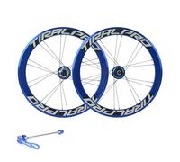 KUNYOS 406 451 Juego De Ruedas Ligeras Bicicleta Plegable BMX Juego De Ruedas 20 Pulgadas Freno De Disco Liberación Rápida 40Mm Llantas De Aluminio Casete 8 9 10 11 Velocidades,Azul,405