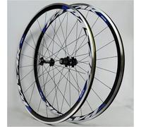 KUNYOS 700C Superlight Road Racing Bike Wheelset Rim,Rueda De Bicicleta C/V Freno 7-11Speed Cassette Hubs Rodamiento Sellado 6T QR Juego De Ruedas,Azul